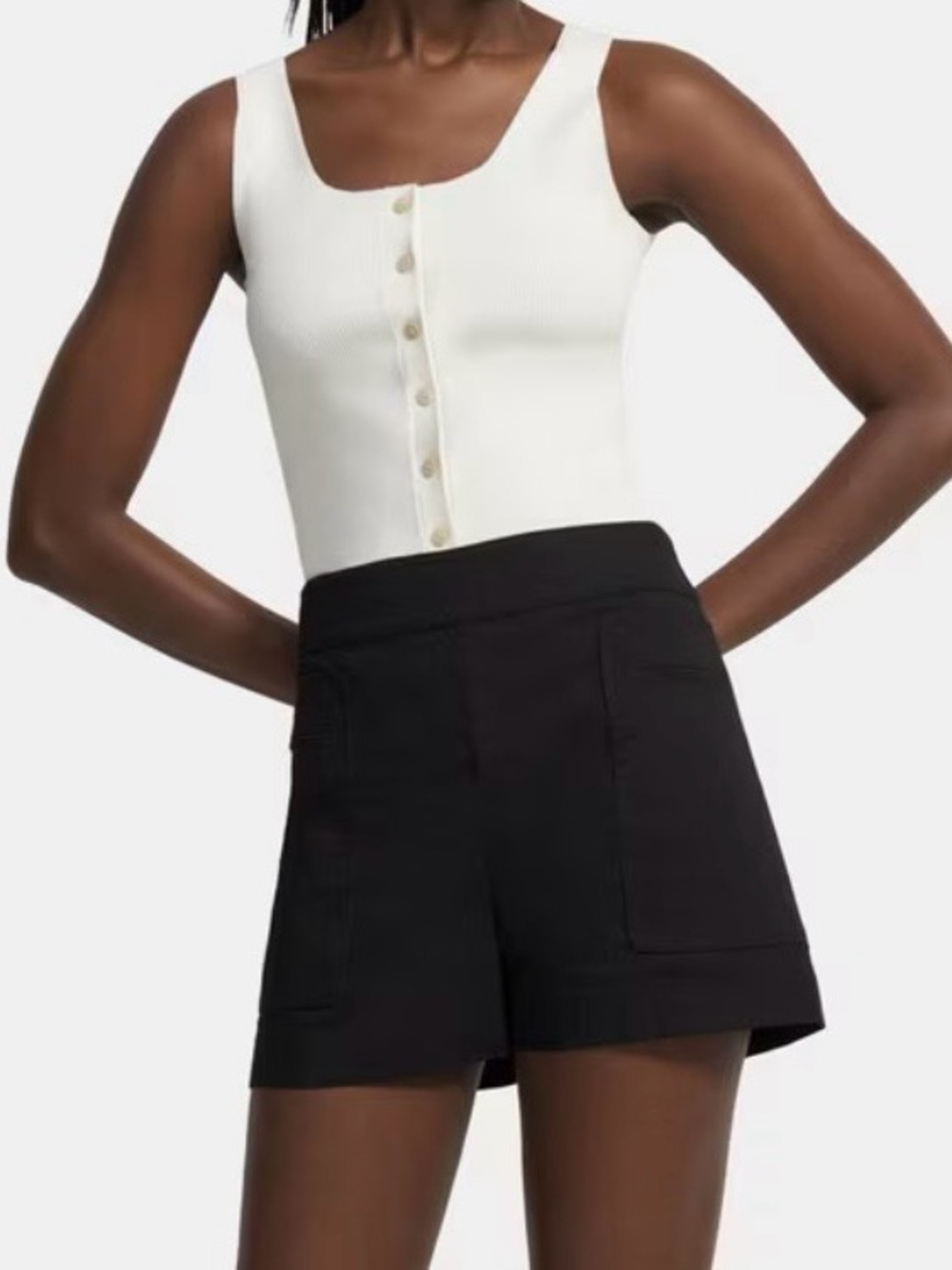 Theory Linen High-Waist Women's Shorts
